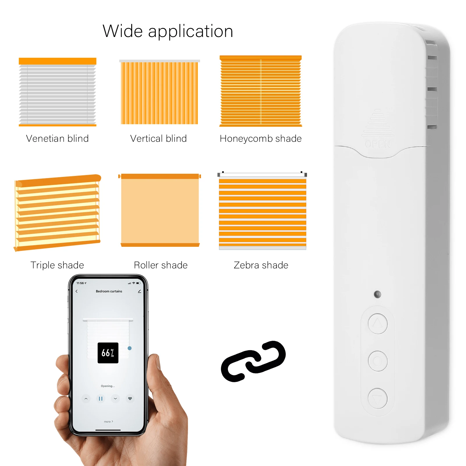 Tuya WiFi Intelligent Pull Bead Curtain Motor Smart Home Electric Curtain APP Voice Control Compatible with Alexa Google Home