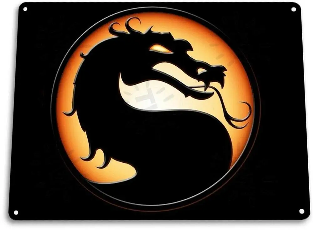 Keviewly Mortal Kombat Classic Fight Arcade Marquee Game Room Wall Decor Large - 8