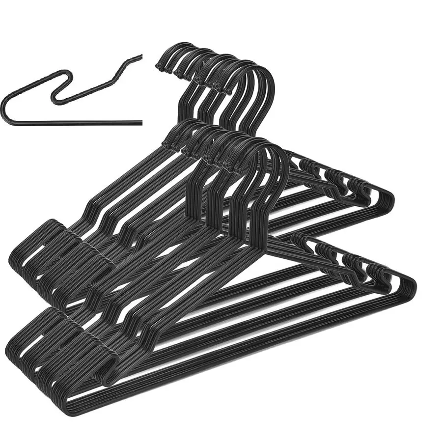 

Прочные металлические вешалки для одежды с уникальным дизайном крючка, толщиной 4 мм, выдерживают вес до 11 кг, с гладким порошковым покрытием.