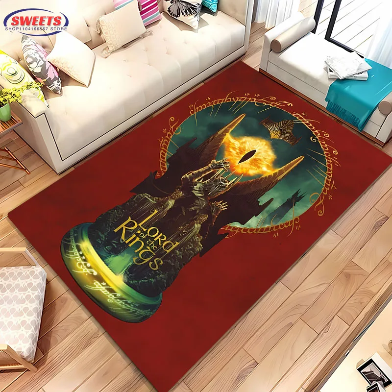 The Lord of The Rings Poster Area Carpet,Living Room and Bedroom Household Items,Kid's Room Sofa Mat,Doormat Floor Anti-slip Rug