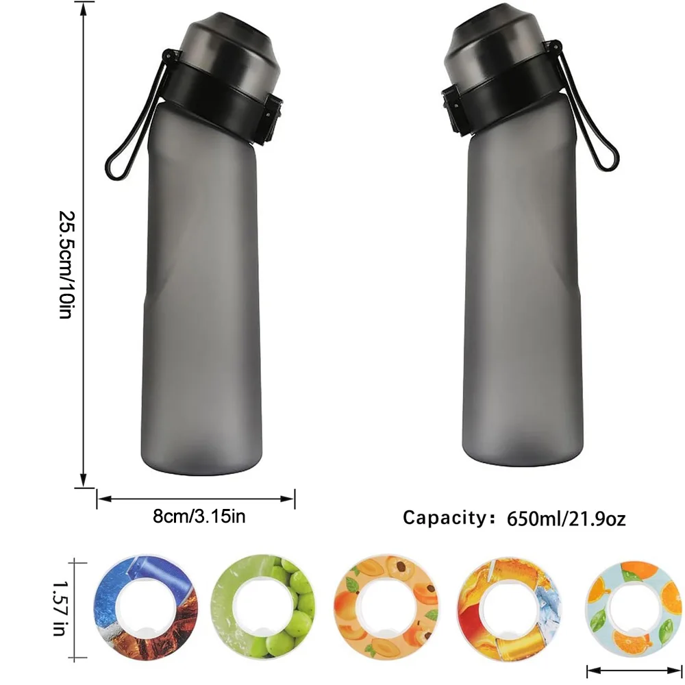 650ml Air Flavored Water Bottle With 7pcs Flavor Cartridges Outdoor Sports Drink Water Cup Zero Calories and No Sugar image 5