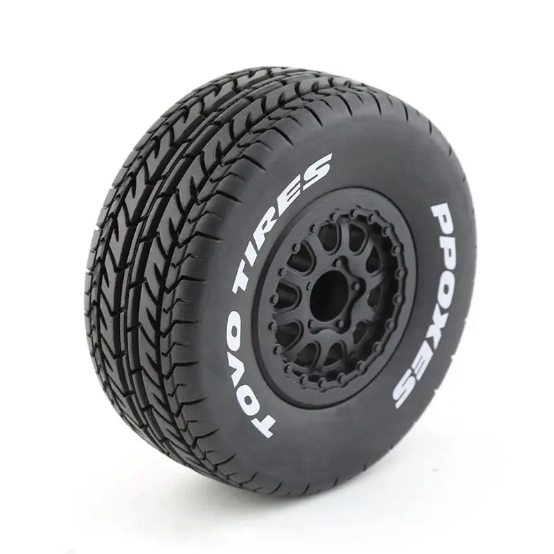 FBIL-8Pcs 112Mm 1/10 Short Course Truck Tire Tyres Wheel With 12Mm Hex For Traxxas Slash Arrma SENTON VKAR 10SC HPI RC Car