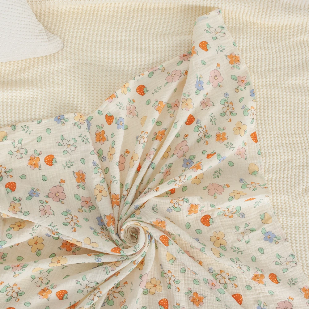 Image 4: Couverture Double gaze en coton pur pour bébé, serviette d'été respirante, confortable, douce et délicate pour protéger la peau
