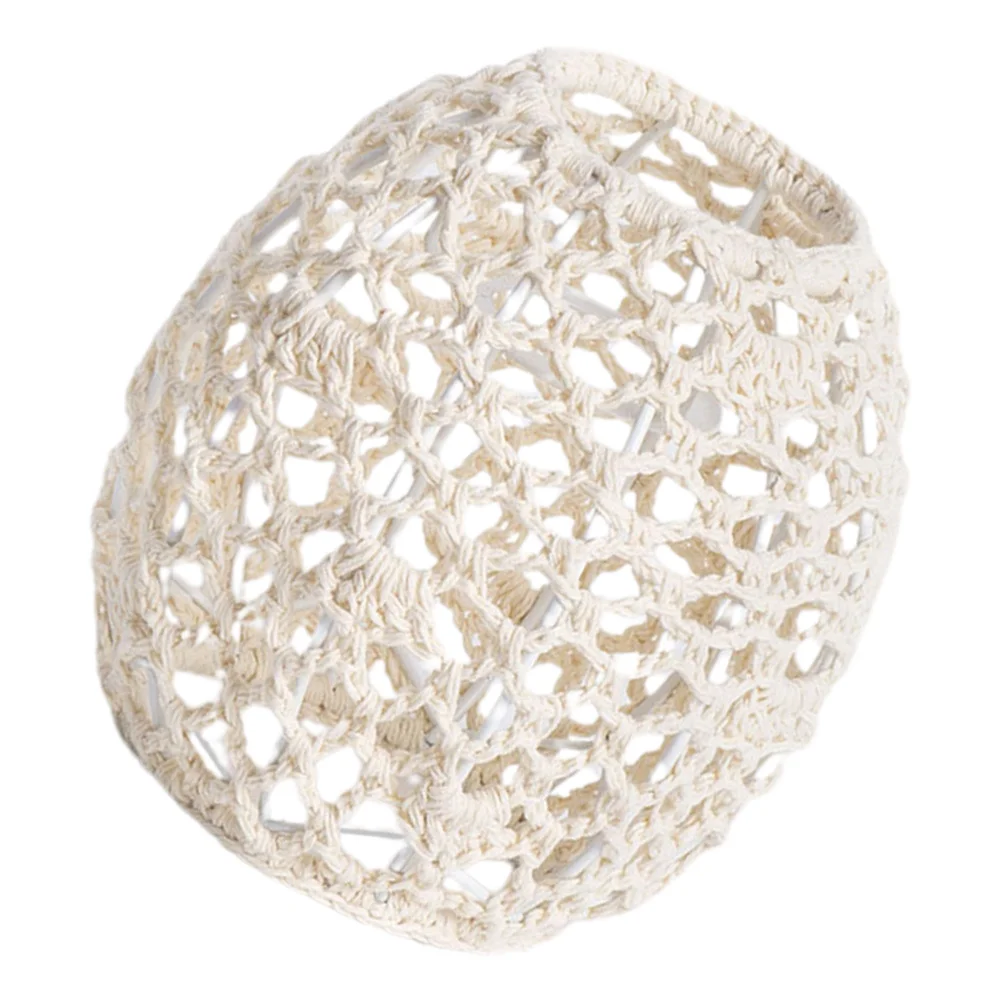 

Bohemian Style Cotton Rope Lampshade Handwoven Rustic Colors Decor Living Room Hotel Restaurant Pendant Light Shade Decorative