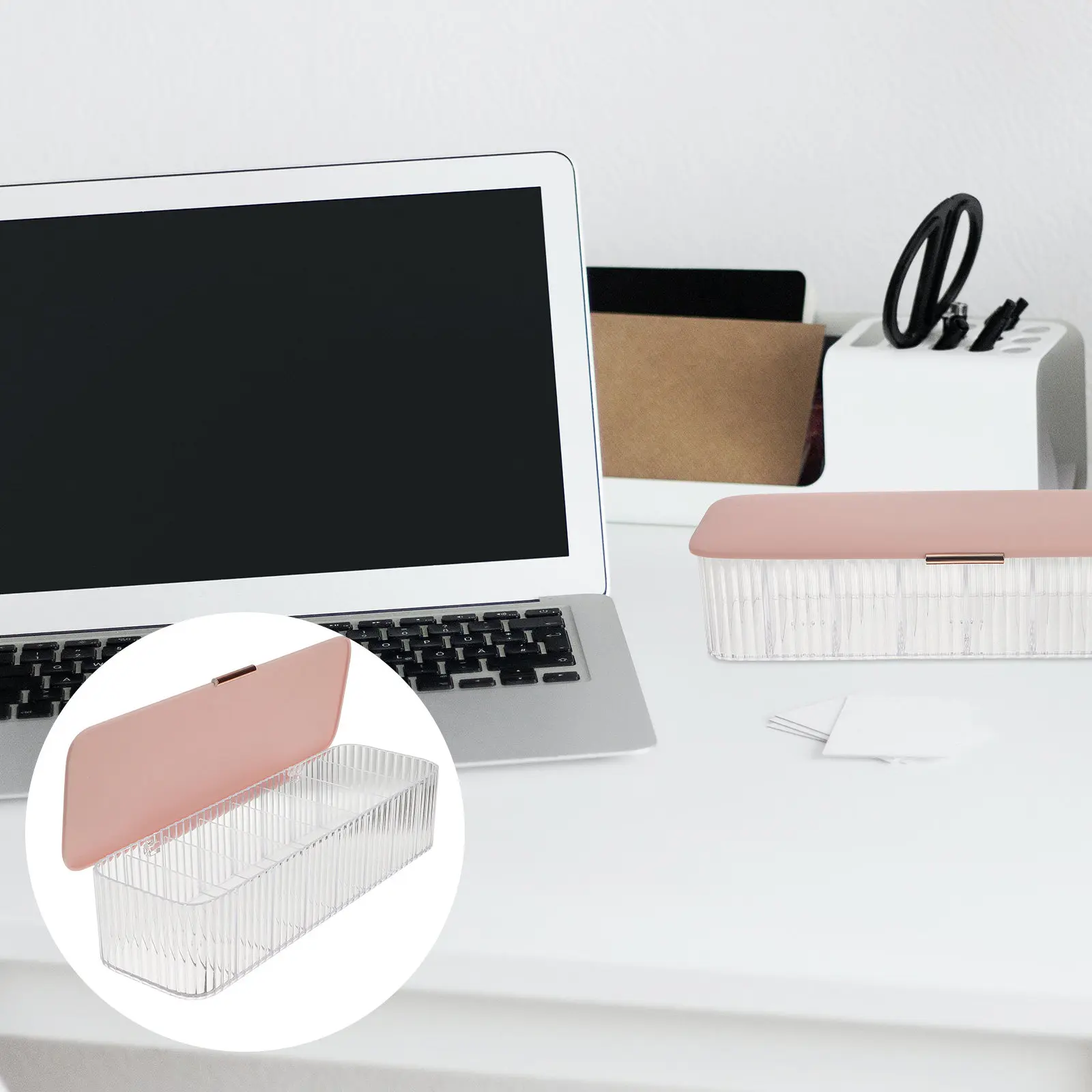 

Коробка для хранения кабелей с отдельными отсеками и прозрачной крышкой, органайзер для проводов, коробка для организации кабелей для стола, рабочего места и дома