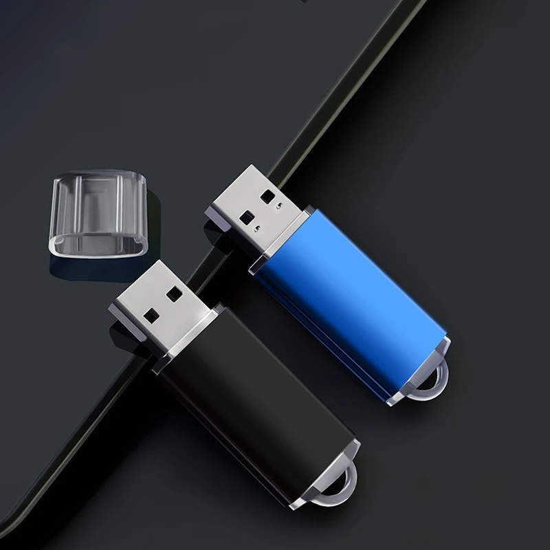 Unidad Flash USB 2,0 de alta velocidad de Metal con logotipo grabado láser personalizado, 2GB, 4GB, 8GB, 16GB, 32GB, 64GB, 128GB