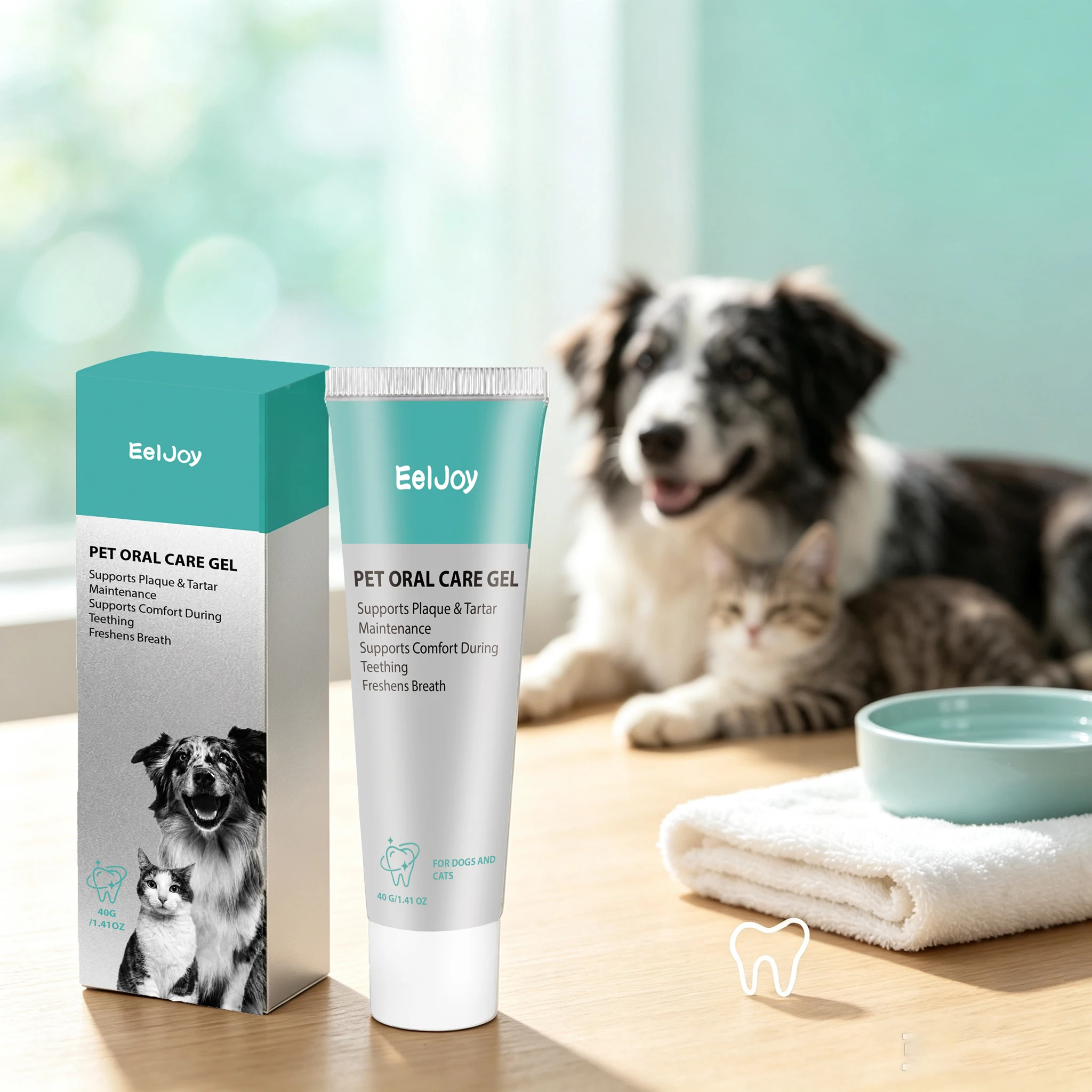 40g Pet Oral Care Gel Herbal Formula Soothing Gum Discomfort Eliminate Bad Breath Promote Gum Health Daily Pet Dental Care Gel