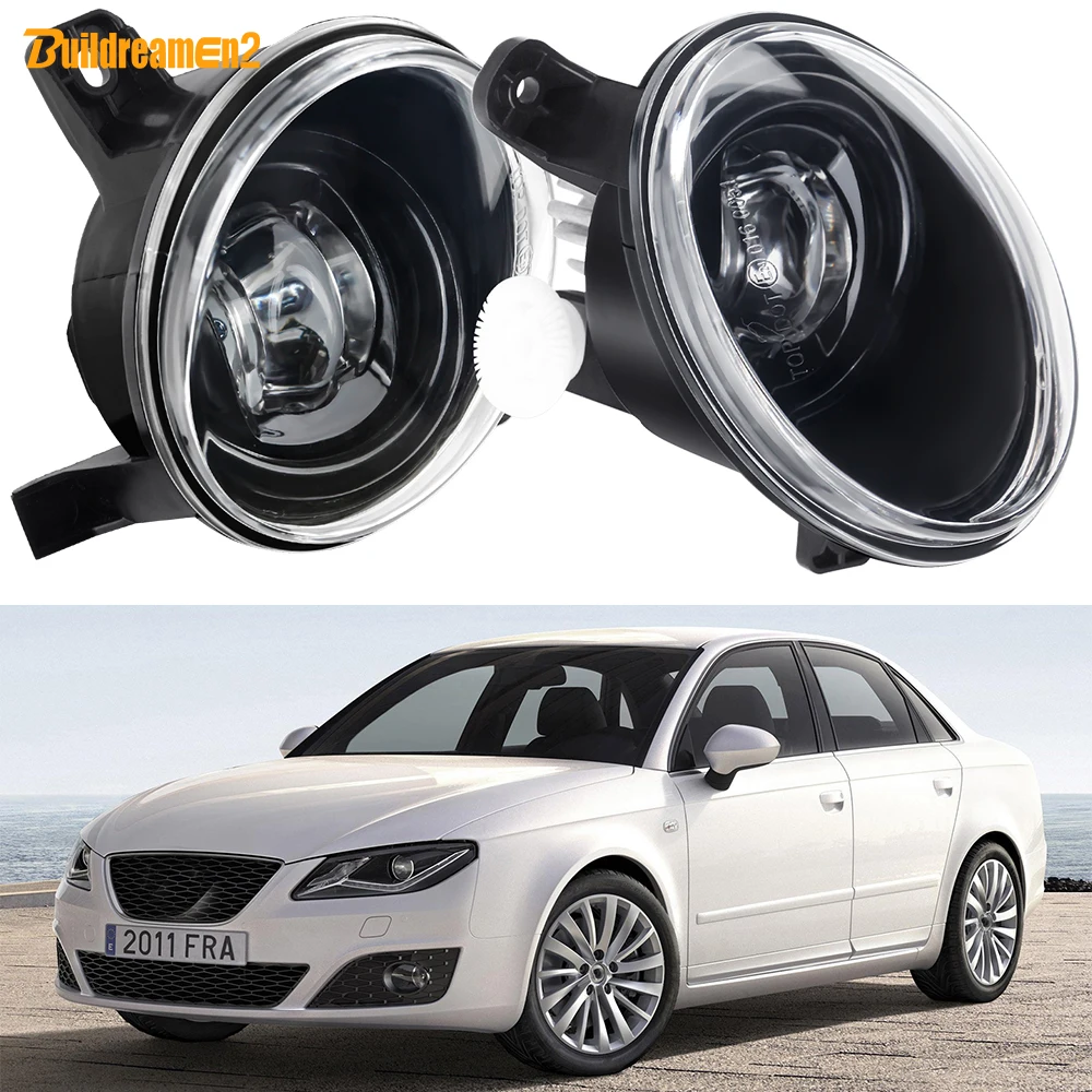 2 Pieces 30W 8000LM Car Front Bumper LED Lens Fog Light Lamp Assembly White Yellow For Seat Exeo 2008 2009 2010 2011 2012 2013