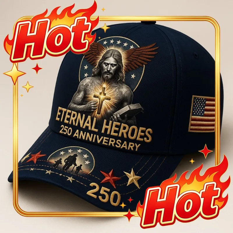 Custom Hat Eternal Heroes 250th Anniversary Cap - Iconic Emblem Collectible For Fans, Streetwear Accessory Suitable For Events &