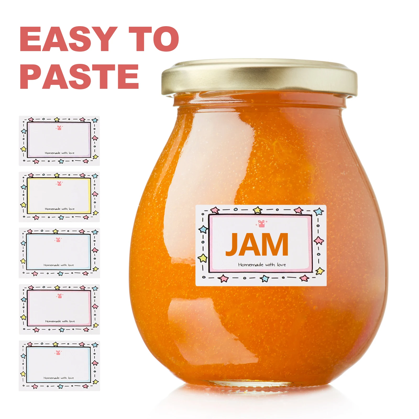 

500 Sheets Waterproof and Oil-proof Stickers Portable Labels Kraft Accessories Lightweight Canning Jar Bottle