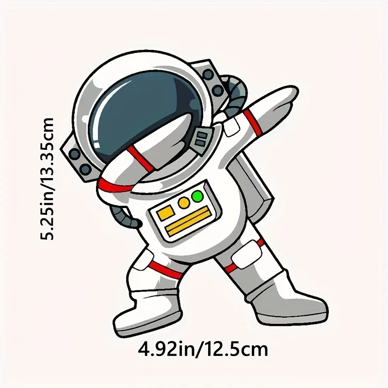 1 шт. "Графическая наклейка с изображением астронавта, отлично подходит для рюкзаков, настольных компьютеров, чехлов для телефонов и космического декора"