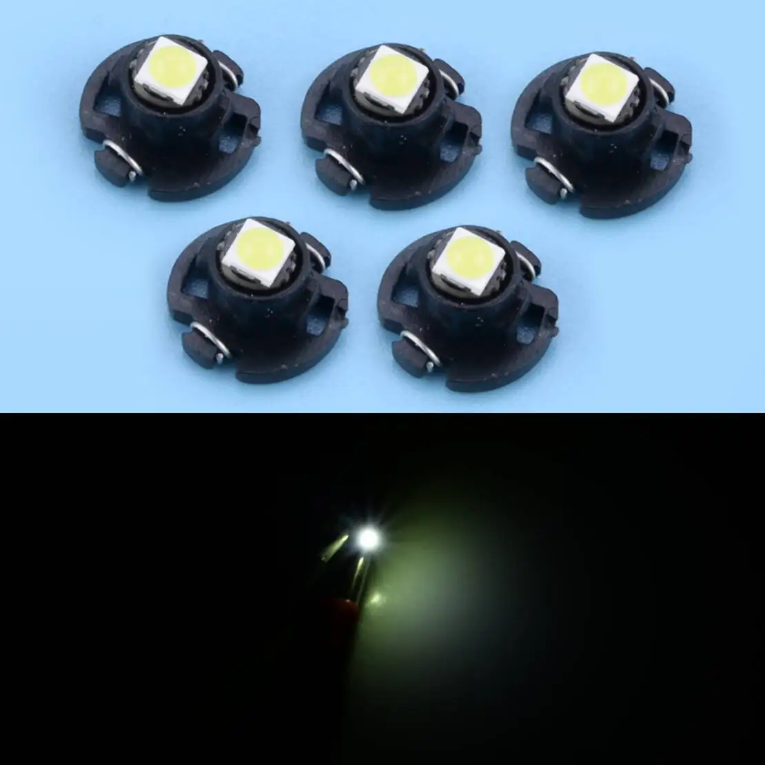5Pcs White LED Dash HVAC AC Climate Heater Control Light Bulbs fit for Dodge Ram 1500 2500 3500 2003 2004 2005 2006 2007 2008