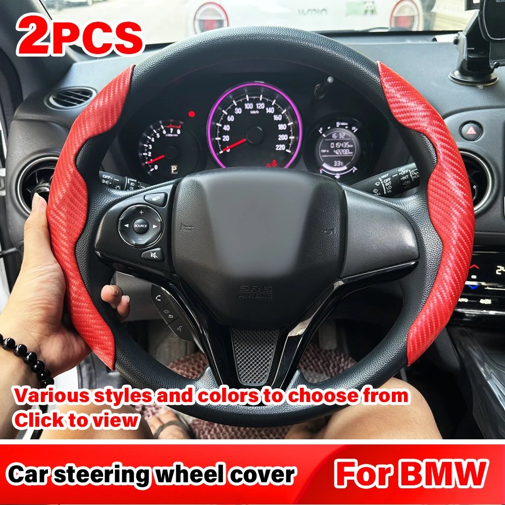 

2PCS Car Steering Wheel Cover For BMW Serie 1 3 5 X3 X4 X5 E46 E53 E90 E83 E87 E60 E70 F20 F30 F850 G05 G60 G31 Kit Accessories