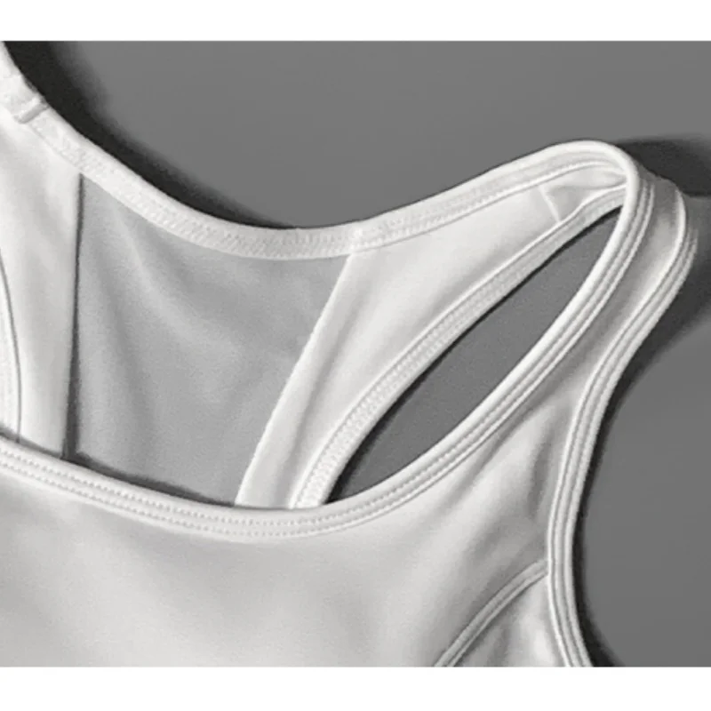 PHIGEER Bra Olahraga Wanita Berdampak Tinggi Tank Top Yoga Sejuk Jaring Belakang Musim Panas Bra Latihan Ringan untuk Pakaian Yoga Luar Ruangan