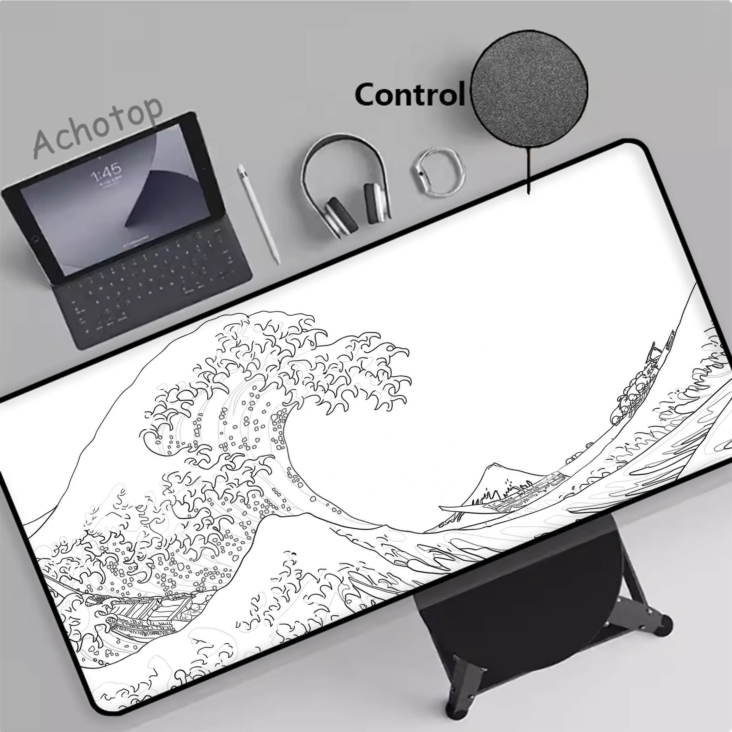 Japanese Sea Wave Anime Control Extended Mousepad Gaming Speed Keyboard Pads Desk Mat Office Mouse Pad Tapis De Souris 900x400mm