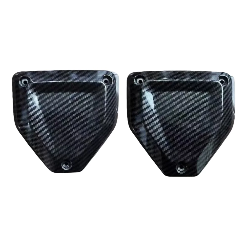 غطاء مزخرف لمرشح الهواء لتعديل الدراجة النارية ملحقات تعديل ألياف الكربون باللون الأسود لـ Qianjiang Flash 600