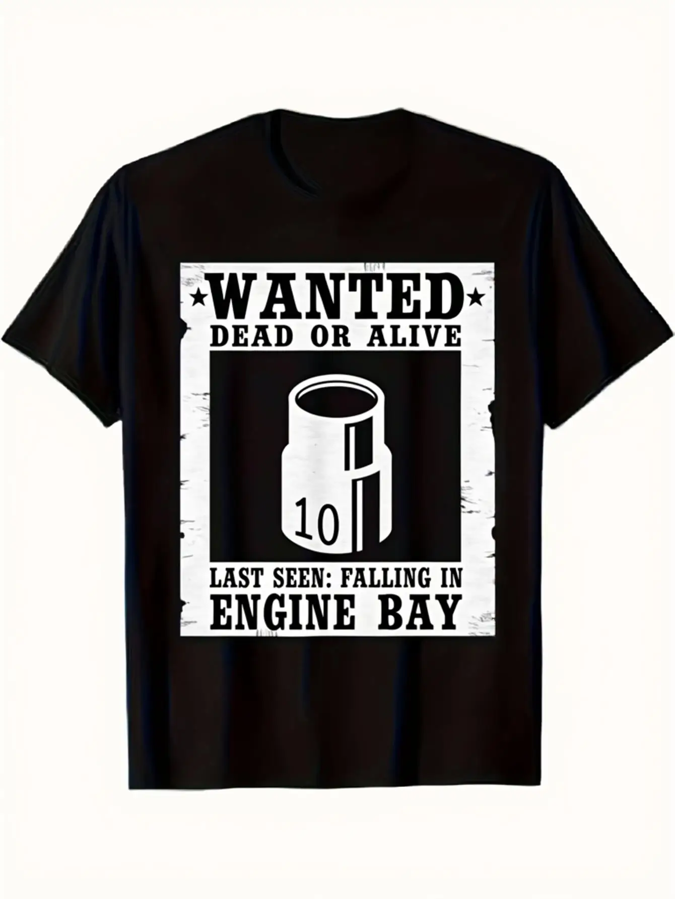

Wanted Dead or Alive Funny Car Mechanic T-Shirt 100% Cotton O-Neck Short Sleeve Summer Casual Mens T-shirt Streetwear