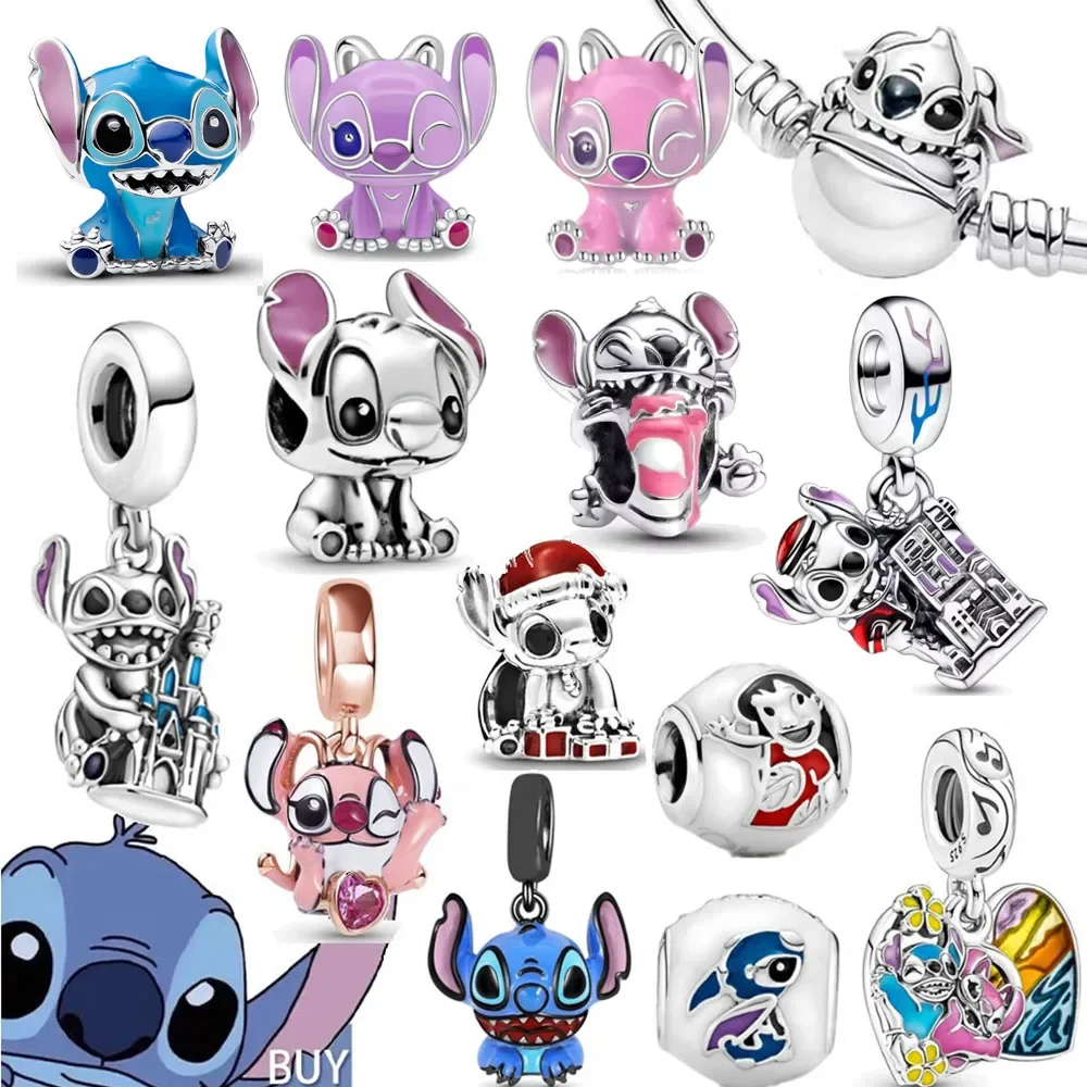 

Disney Lilo & Stitch 925 Sterling Silver Charm Bead – Cute Cartoon Animal Bracelet Accessory Perfect for Women's DIY Jewelry