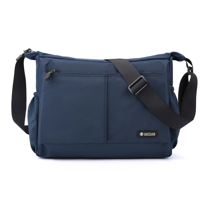 Sacos De Ombro De Nylon HD De Alta Densidade Para Homens, Sacos Crossbody Estilo Minimalismo, Sacos Multifuncionais, Zíperes Mensageiro, 2023