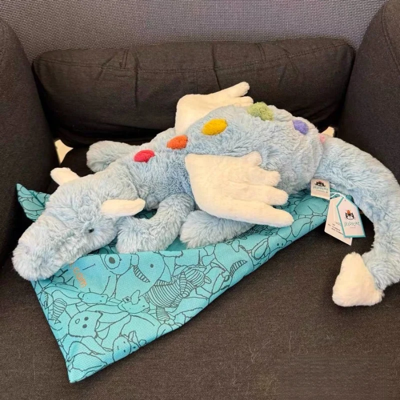 

New Sky Dragon Plush Toy Cute Little Flying Dragon Doll White Wings Plush Toy Baby Soothing Doll Girl Children's Birthday Gift