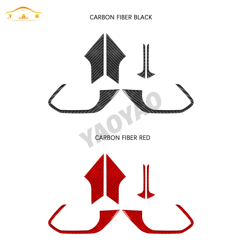 

Carbon Fiber For BMW 5 Series i5 G60 G68 2024 2025 Interior Door Inner Handle Panel Trim Cover Car Accessories Decal Sticker