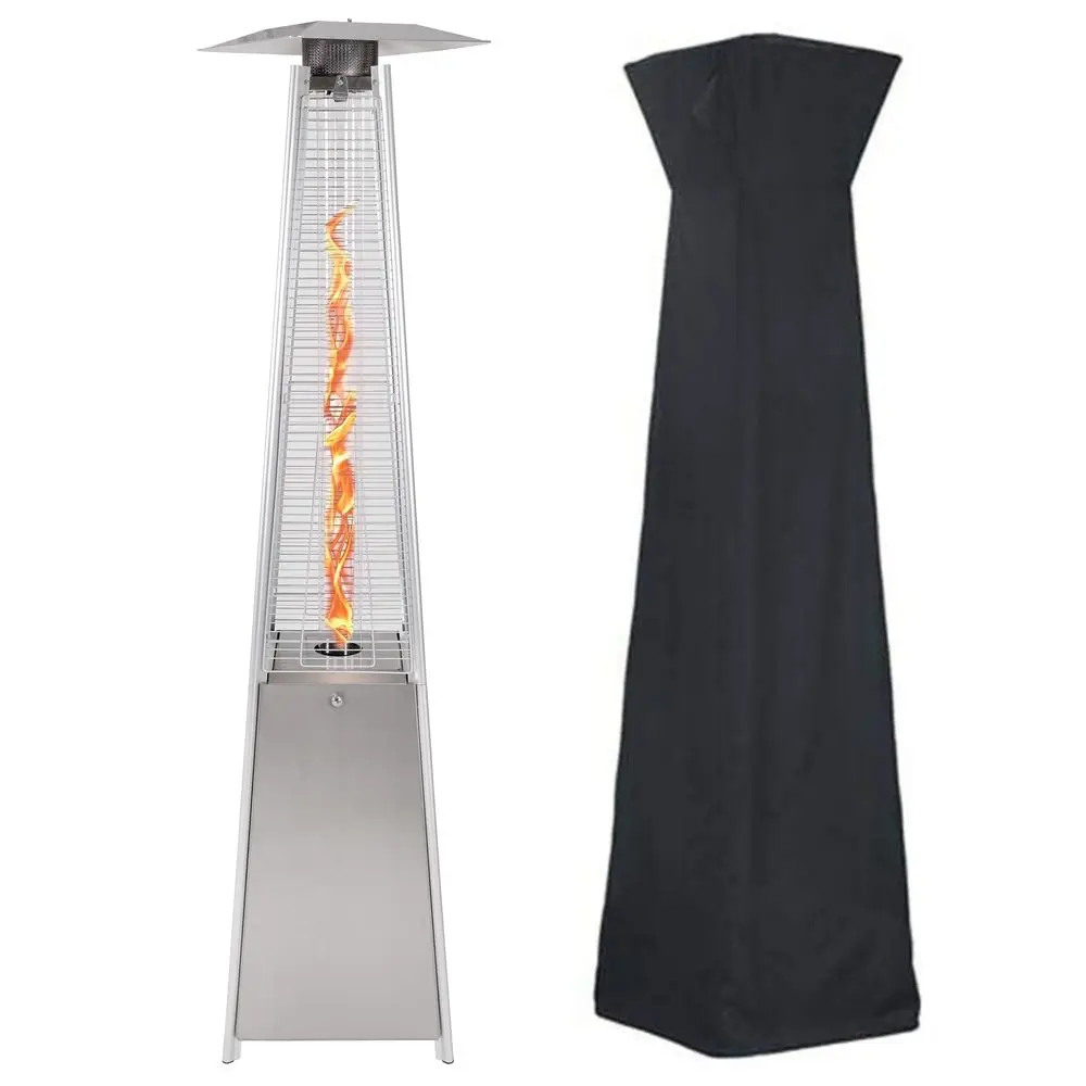

Patio Heater 48,000 BTU Outdoor Heaters for Patio Propane with Detachable Wheels, Protective Cover, Outdoor Terrace Garden Pool