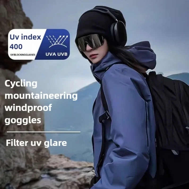 2PCSOutdoor Sport Radfahren Sonnenbrillen für Männer Frauen Outdoor UV400 UV-beständig Reiten Sonnenbrillen Shades für Männer Große Rahmen – Detail 2
