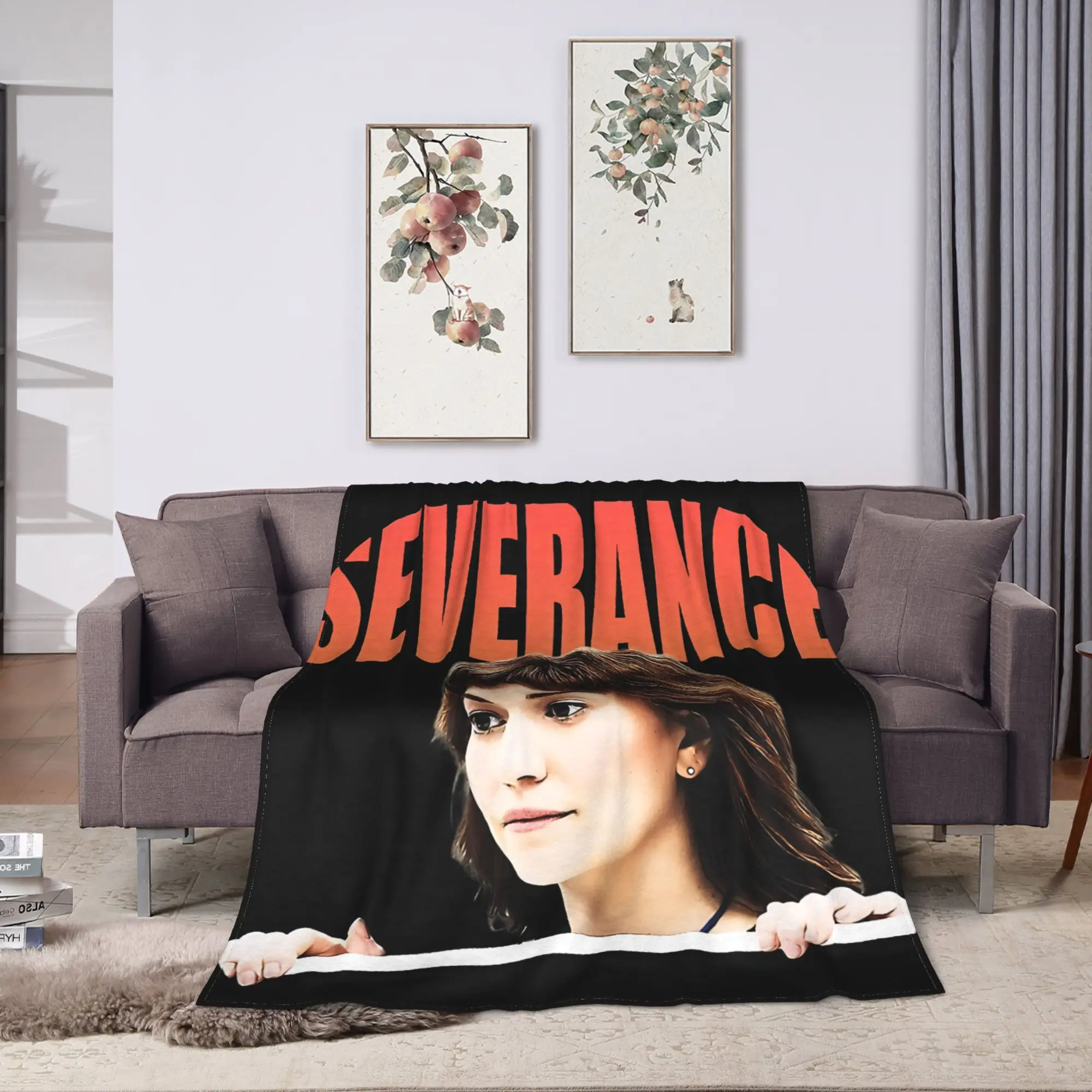 Lumon Industries Severance Tv  (3) Blanket Quality Warm Soft  Throw Blanket Spring Kids Adult Bedroom Funny Bedspread
