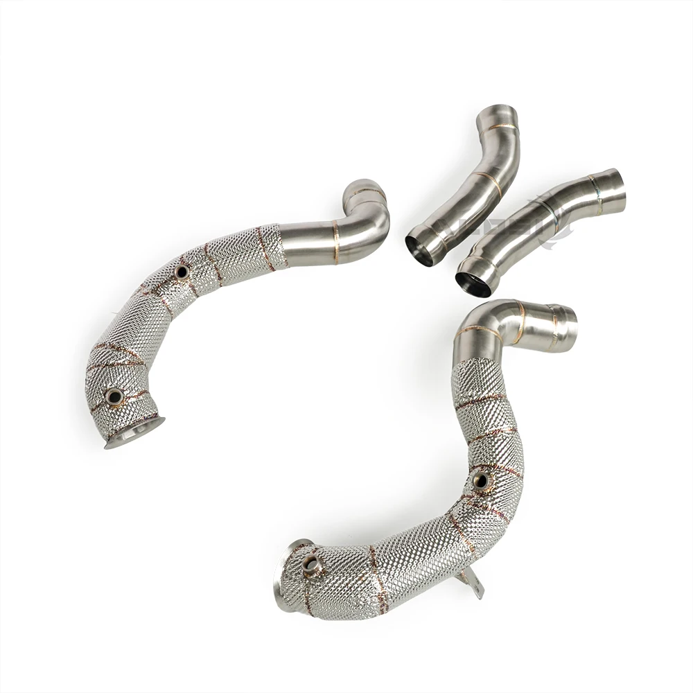 High-flow Exhaust System Power Upgrade for Mercedes Benz C63 COUPE AMG W205 4.0T Stainless Steel Exhaust Downpipe Converter