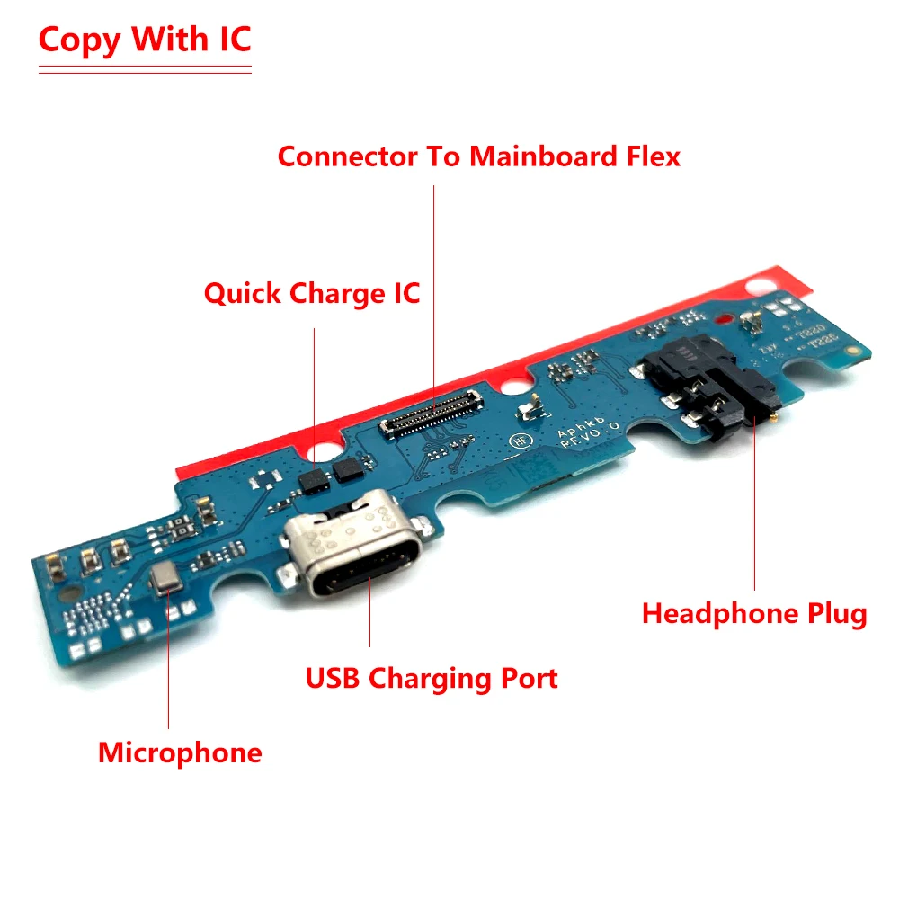 Conector de base de carga USB para Samsung Tab A7 Lite T220 T225, placa de puerto, Cable flexible