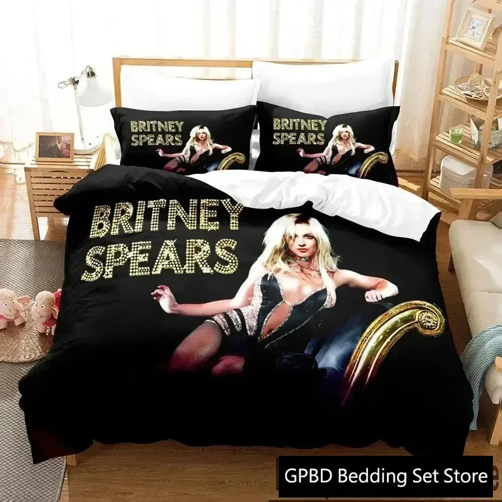 Sexy Britney Spears Bedding Set Duvet Cover Bed Set Quilt Cover Pillowcase Comforter king Queen Size Boys Adult Bedding Set
