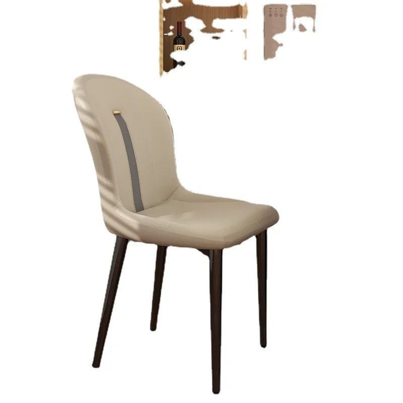 

ZL Light Luxury Advanced Chair Restaurant Stool Armchair Dining Stool