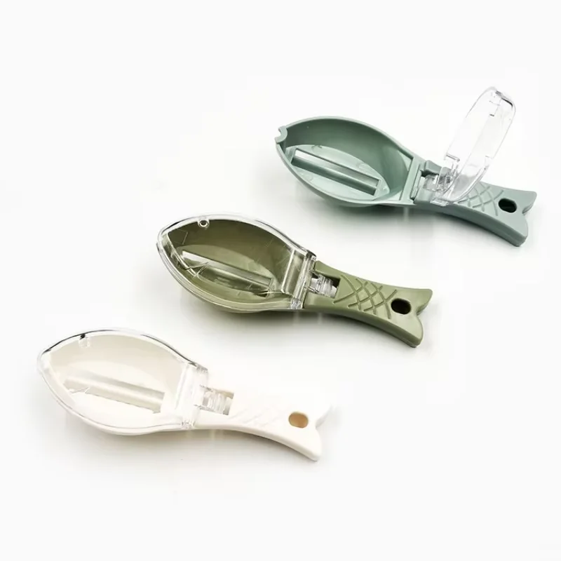 سكين قشارة السمك مع غطاء آمن ومقبض غير قابل للانزلاق، سهل الاستخدام للمطبخ وأدوات تنظيف الصيد للاستخدام المنزلي #5