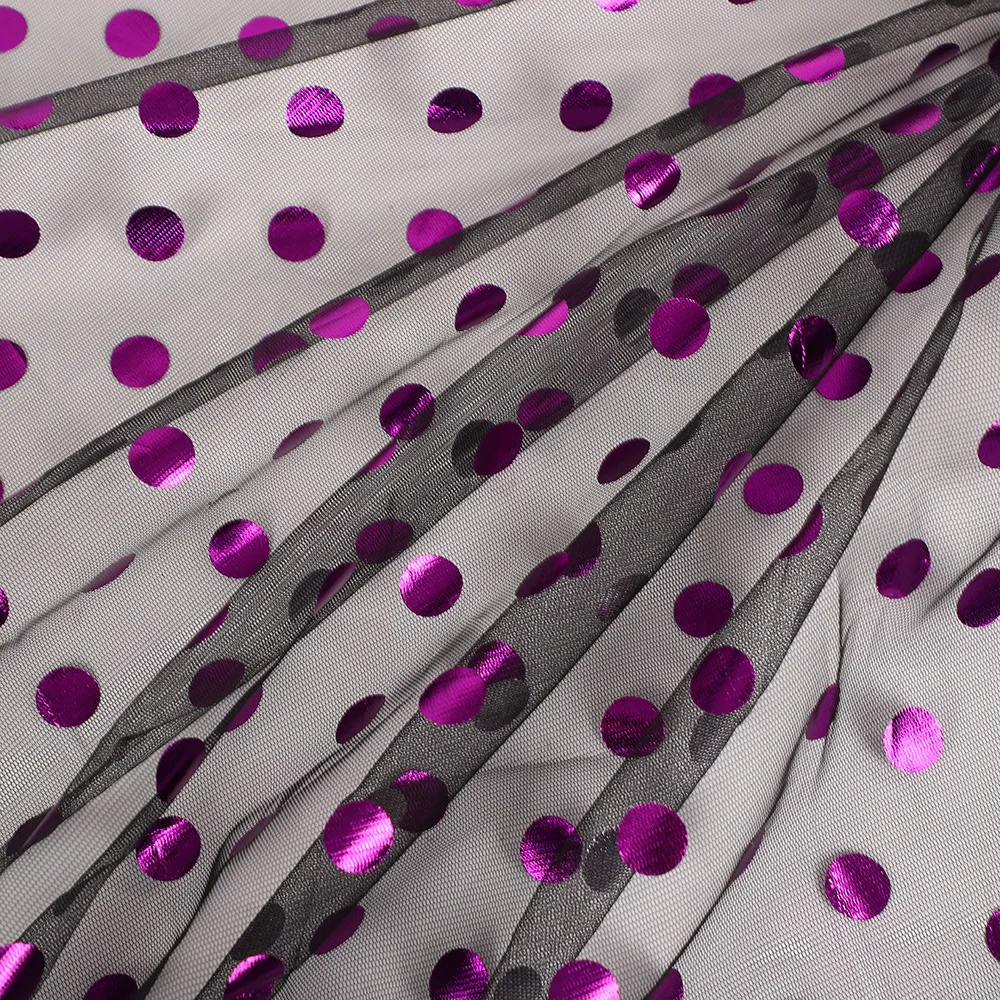 

1 Yard Gold Dot Tulle Fabric 1.5m Wide Pink Black for Kids Costume Party Decor Elegant Vintage Cute