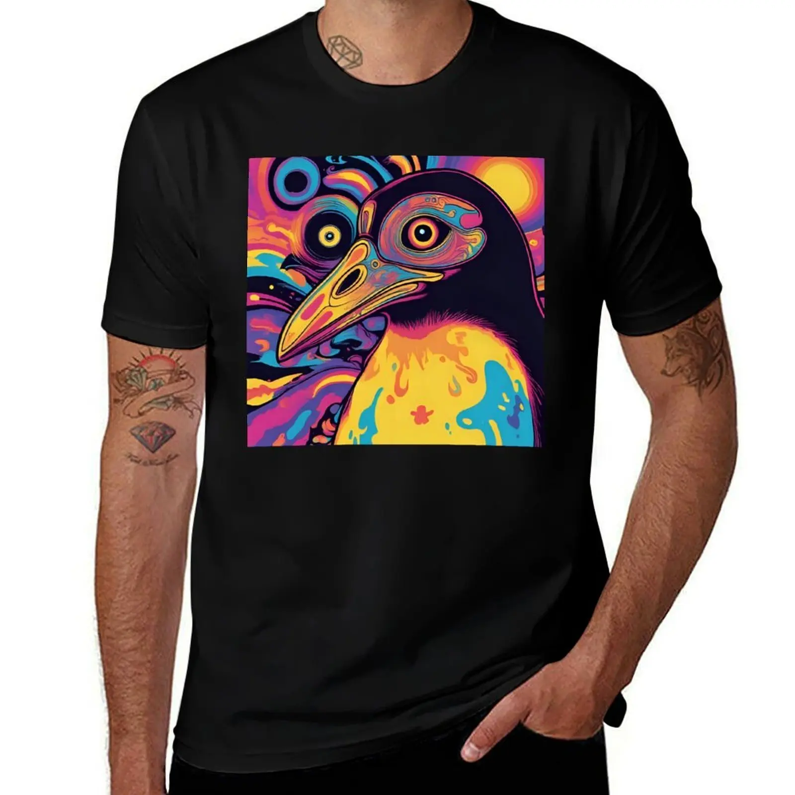 

Psychedelic Toucan Dreamscape - Vibrant Abstract Bird Art T-Shirt hippie clothes baggy shirts summer shirt men t shirts