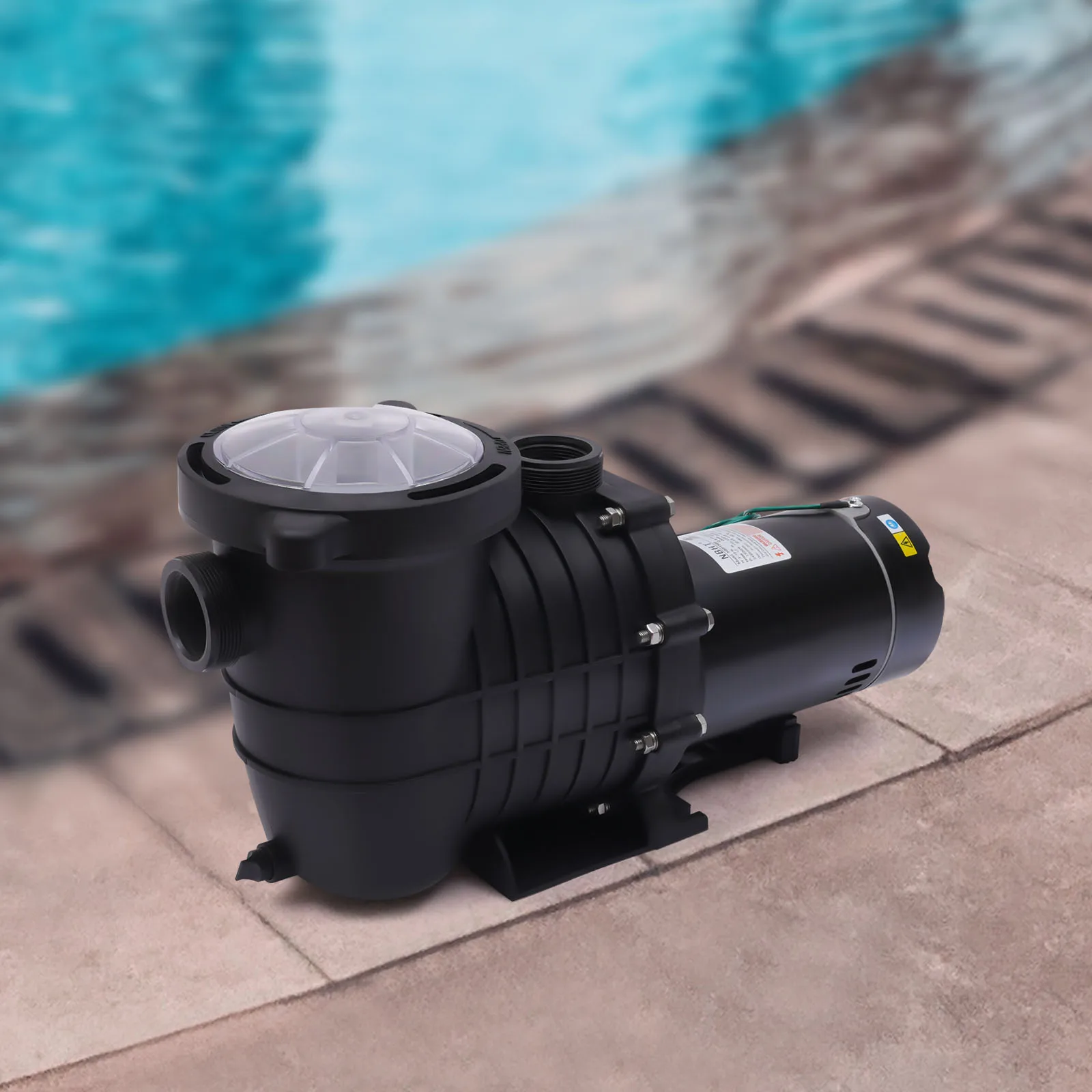 Pompa per piscina da 2,0 HP, cestello filtro motore pompa per piscina elettrica HBP1500, in/su terra, velocità di portabilità singola da 60 Hz