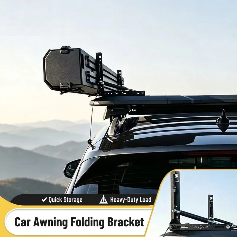 Car Awning Fixing Bracket Durable Lightweight Practical L Shape Design Foldable Vehicle Side Awning Mount Bracket For Roof Rack