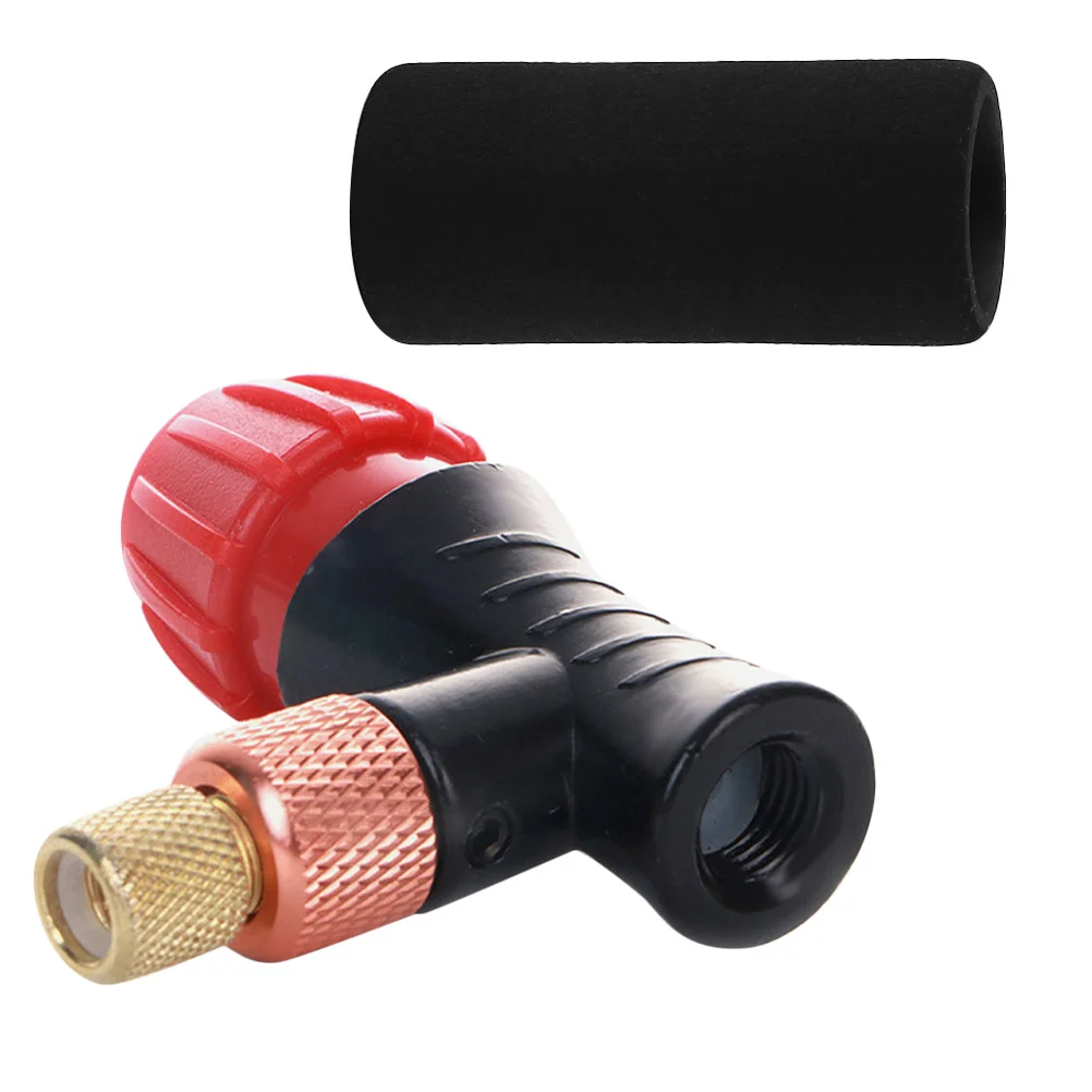 

1 Set Co2 Inflator With Foam Sleeve For Bike Tires Portable Dual Valve Pump Mountain Road Bicycle Inflator Lightweight Cycling