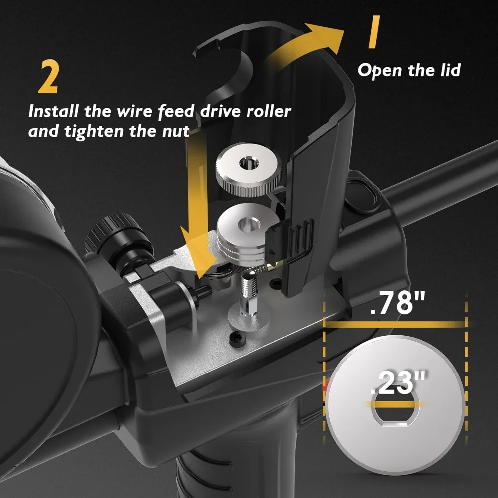 Spool Gun 150A Aluminum MIG Welding Euro Connection for TOOLIOM TL-200M&TL-250M