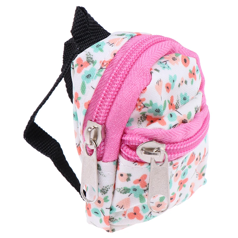 1Pc 인형 집 미니어처 꽃 배낭 모델 미니 책가방 인형 집 장식 액세서리-장난감