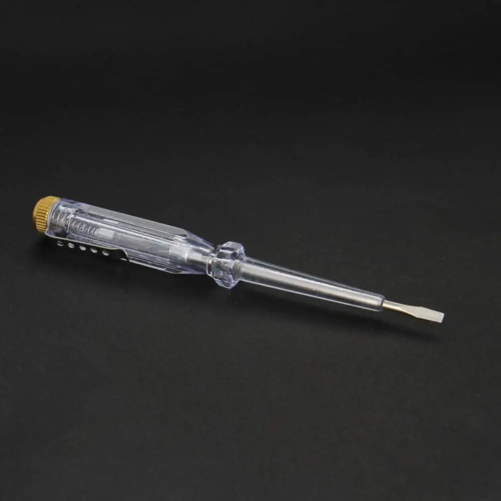 New AC/DC 100-500V Test Screwdriver Clear Handheld Voltage Detector Pen Light Circuit Tester
