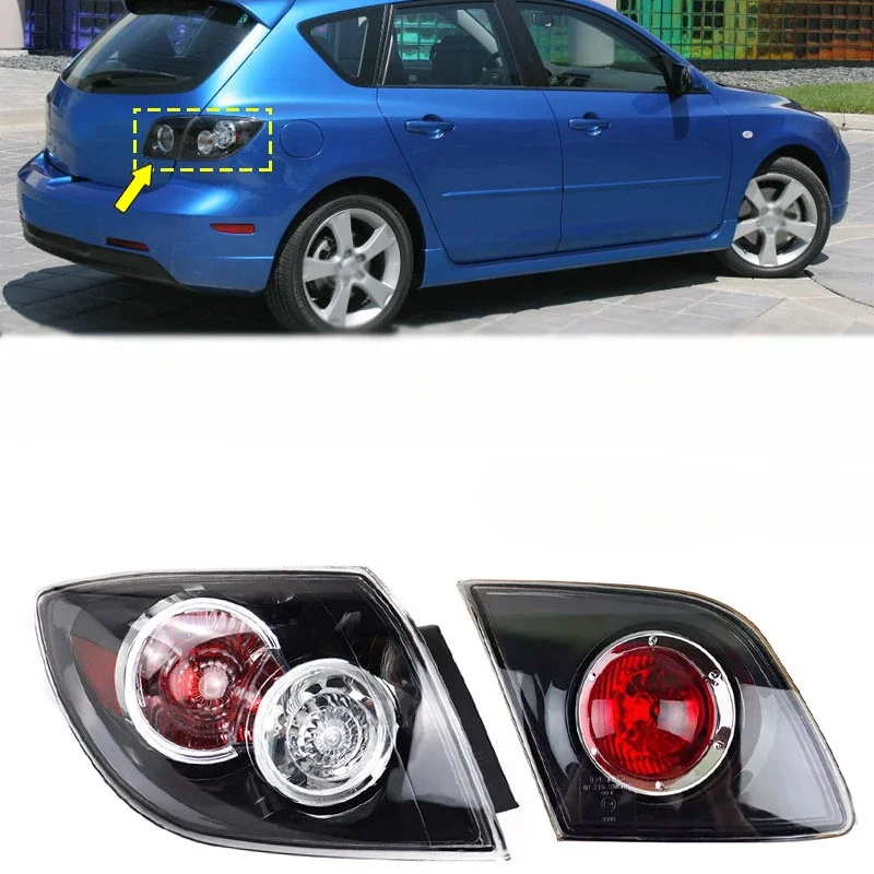 1 Piece Rear Outer or Inner Lamp for Mazda 3 Hatchback 2004-2009 Rear Tail Light Turn Signal Lamp Barke Light Accessories L or R