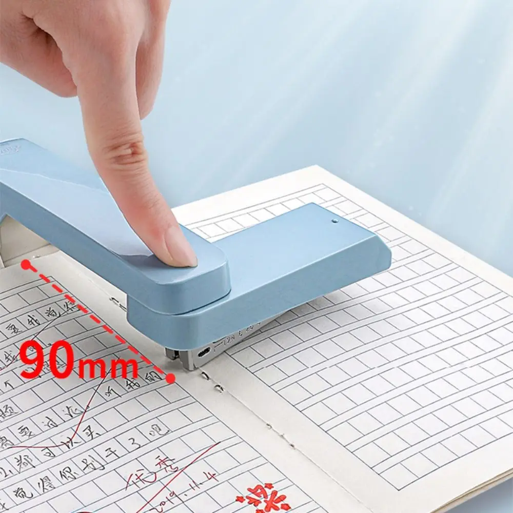 Stapler Logam Kreatif Stapler Panjang Mudah Putar 360 Derajat Menggunakan Staples 24/6 26/6 Alat Jilid Manual Perlengkapan Penjilid Buku