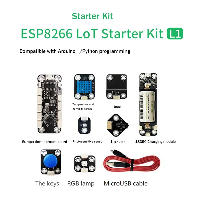 【HOME TOOLS】ESP8266 Módulo Wifi Placa de desarrollo Micro-Python Kit de programación Iot Compatible con Arduino