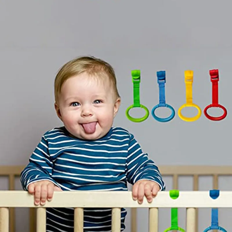 Pull Ring for Playpen Baby Crib pull up rings Baby Learn To Stand Hand Pull Ring Toddler Activity Kids Walking Training Tool