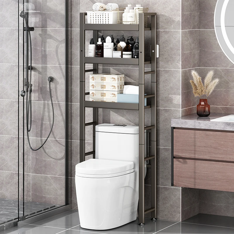 Toilet Shelf, Toilet Against The Wall, Floor-to-ceiling Multi-layer Toilet, Bathroom, Storage Shelf Above The Smart