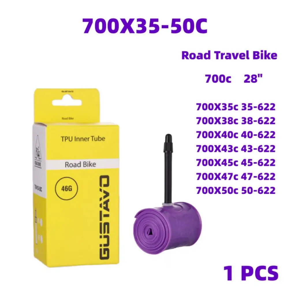 700CX 23-32C/35-50C Ultra-light TPU Gravel Road Car Nozzle Wear-resistant Explosion-proof Puncture, Tube Inner 45/65/85mm U9J1