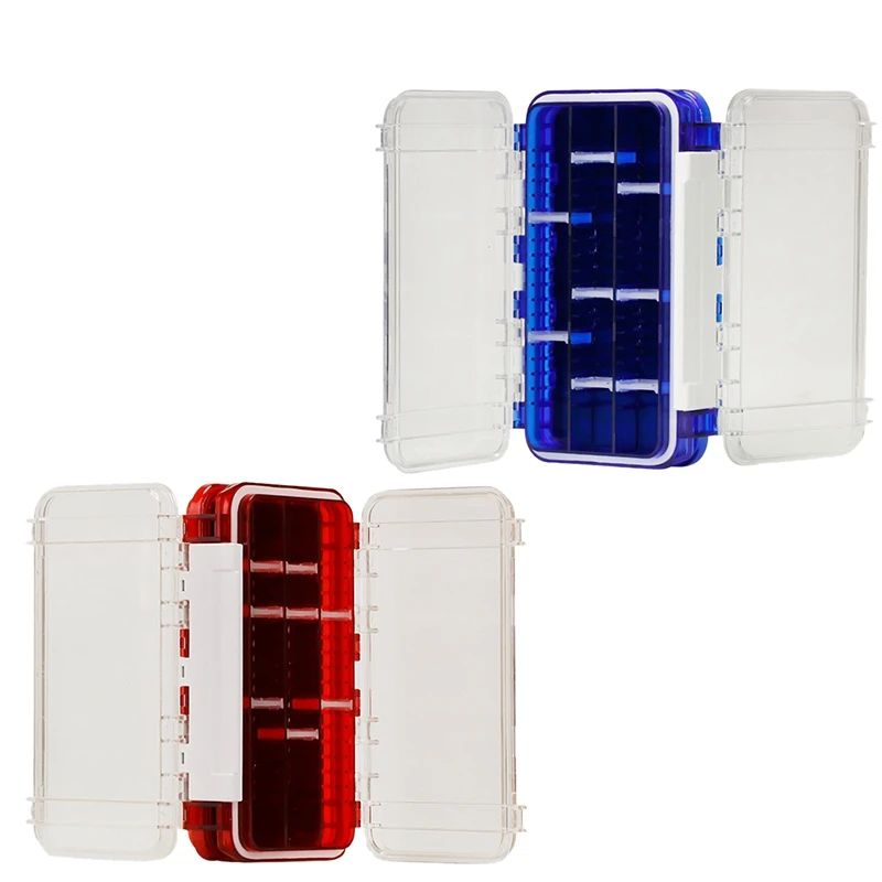 Double Sided Fishing Tackle Box Bait Lure Hook Storage Box Fishing Accessories Plastic Storage Case