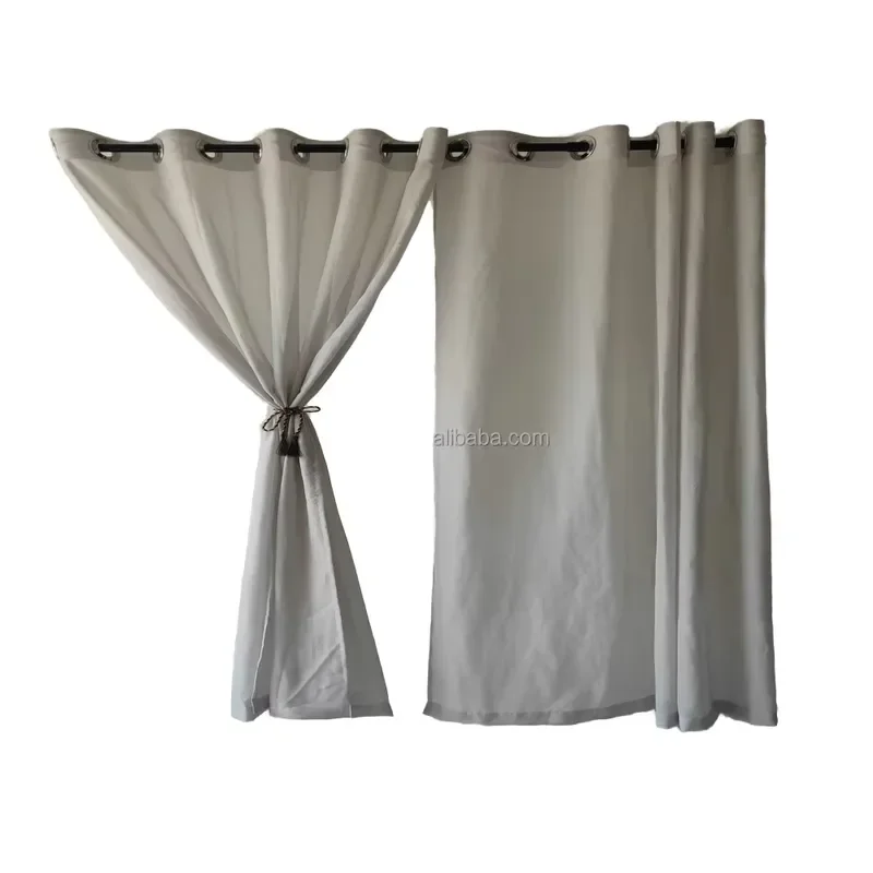 Silver Cotton Fiber RF Shielding Eco-Friendly Built-In Installation Translucent (41%-85% Shading) Curtain for Large Valances