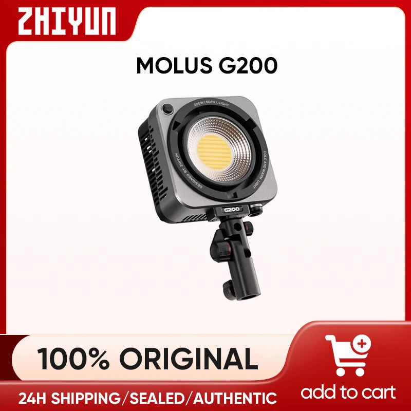 

ZHIYUN MOLUS G200 200W COB LED Light 2700K-6500K Photography Lighting For Photos Studio Video Outdoor Shooting